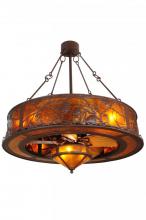 Meyda Green 138409 - 44" Wide Whispering Pines W/ Fan Light Chandel-Air