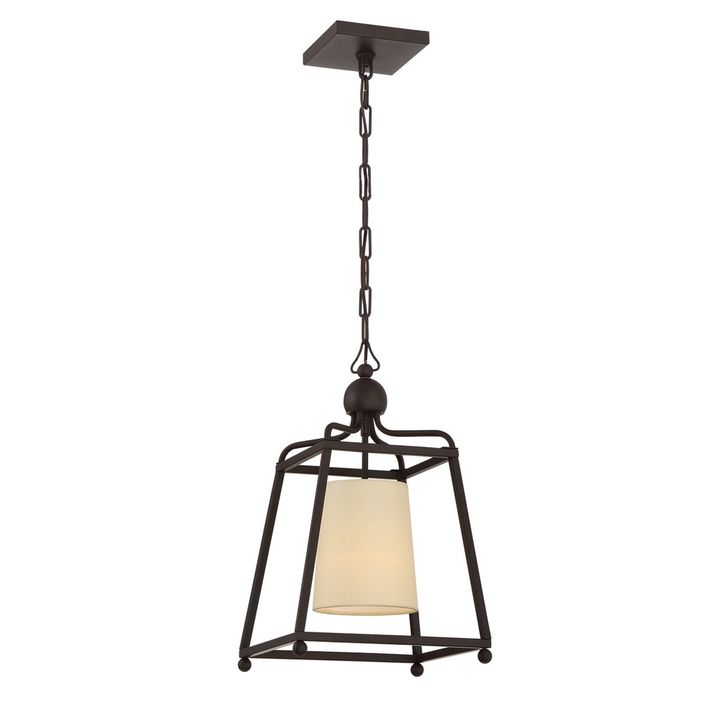 Libby Langdon for Crystorama Sylvan 1 Light Dark Bronze Pendant