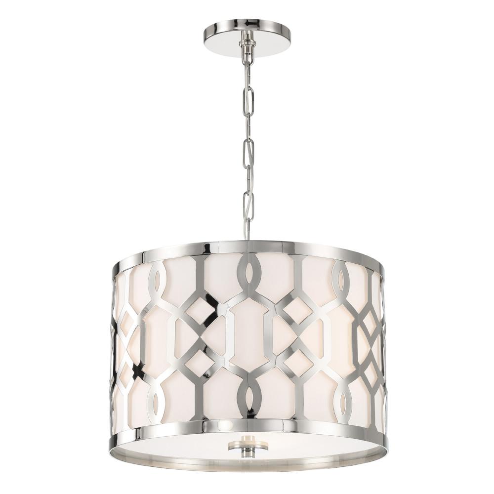 Libby Langdon Jennings 3 Light Polished Nickel Pendant