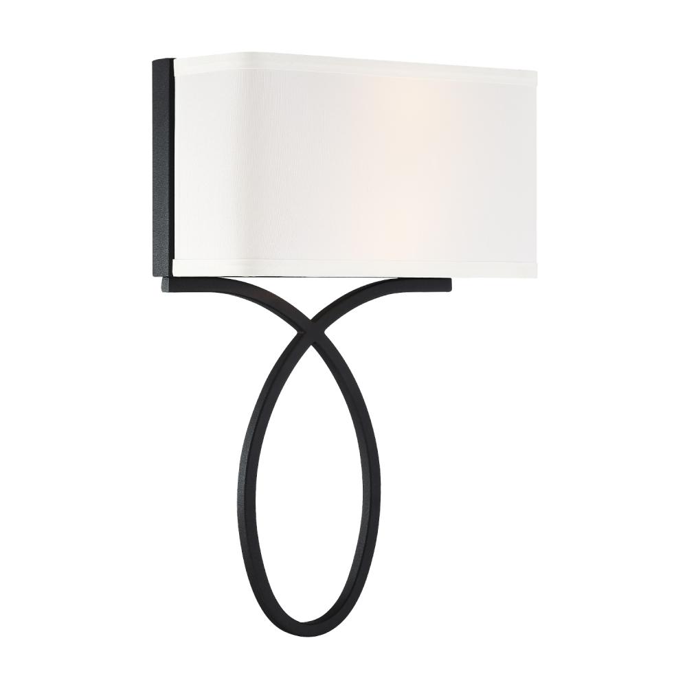 Brinkley 2 Light Black Forged Sconce