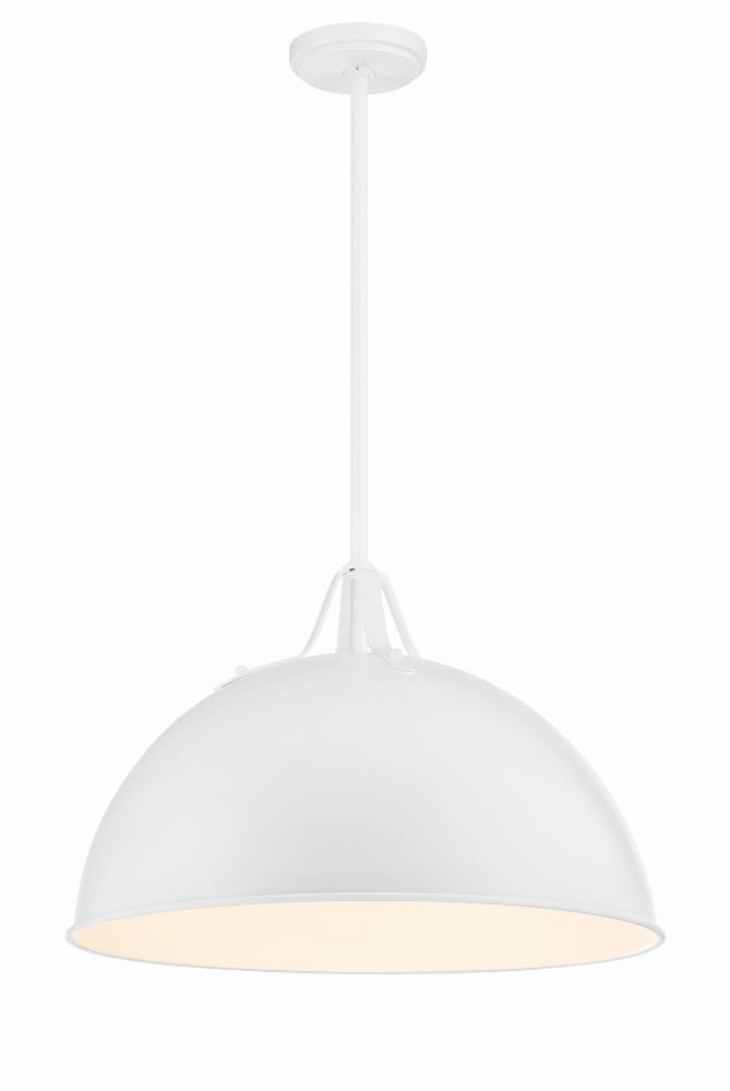 Soto 1 Light White Pendant