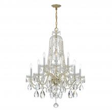 Crystorama 1110-PB-CL-S - Traditional Crystal 10 Light Swarovski Strass Crystal Polished Brass Chandelier