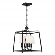 Crystorama 2245-BF - Libby Langdon Sylvan 4 Light Black Forged Mini Chandelier