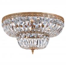 Crystorama 724-OB-CL-SAQ - Crystorama 6 Light Spectra Crystal Olde Brass Flush Mount