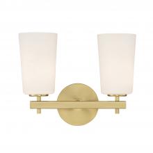 Crystorama COL-102-AG - Colton 2 Light Aged Brass Bathroom Vanity