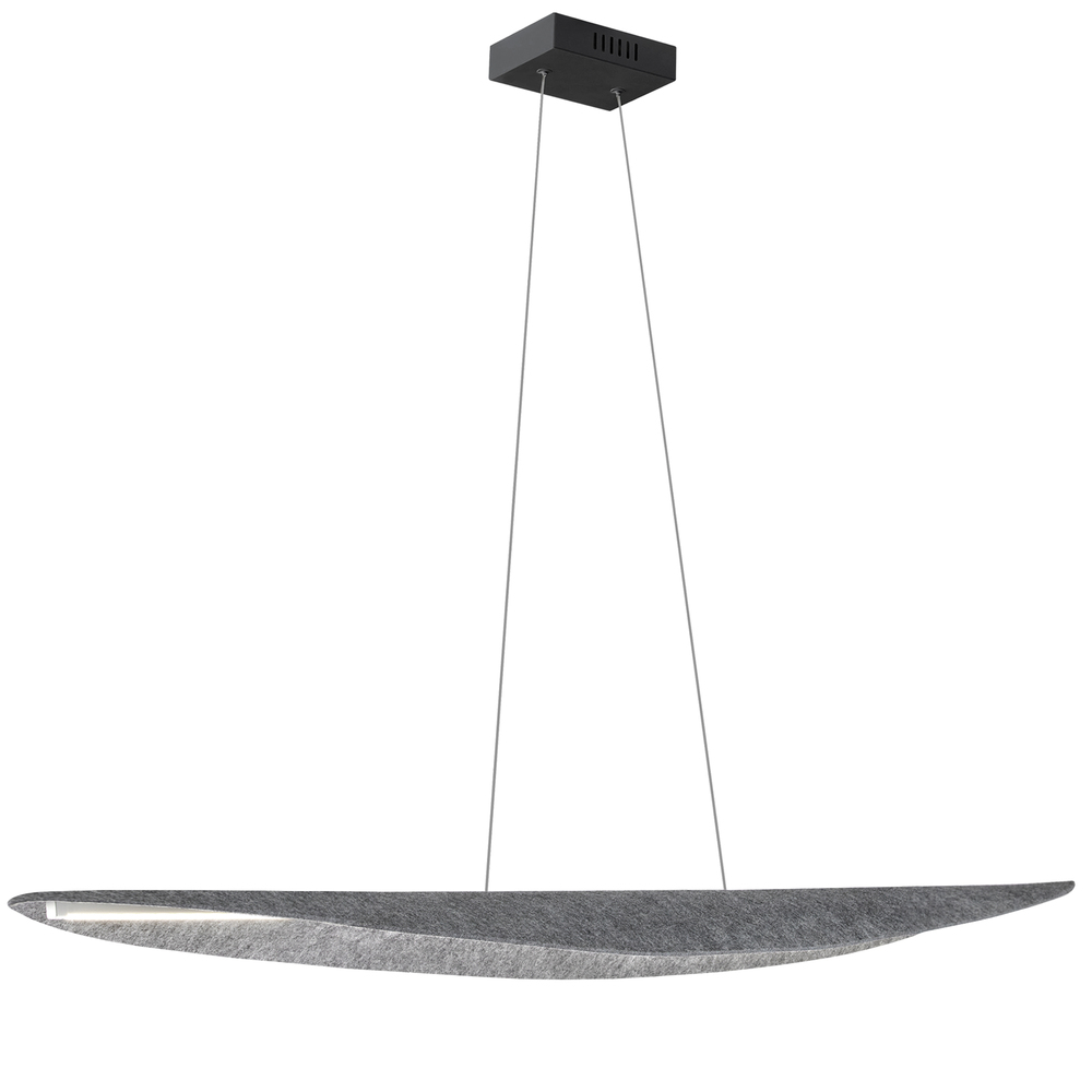 30W Horiz Pendant, MB w/ GRY Felt Shade