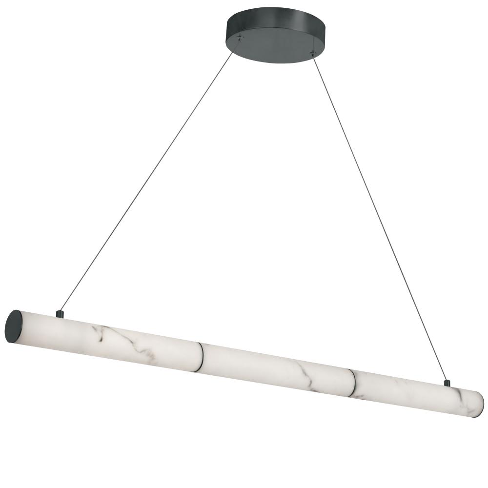 30W Horiz Pendant, MB w/ ALB Diffuser