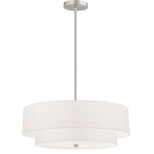 Dainolite 571-224P-SC-WH - 4LT Incand 2 Tier Pendant, SC w/ WH Shade