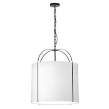 Dainolite QCY-221P-BK-WH - 3 Light Incandescent Pendant Black with Black Shade