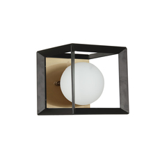 Dainolite V166-1W-BK-AGB - 1LT Halogen Wall Sconce Black & Aged Brass