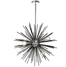 Dainolite VEG-248P-BK-PC - 8LT Pendant, Matte Black & Polished Chrome Finish