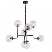  DU93 - Chandelier Polished Nickel & Black