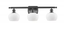  516-3W-BK-G91-LED - Fenton - 3 Light - 27 inch - Matte Black - Bath Vanity Light