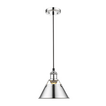 Golden Canada 3306-S CH-CH - Orwell CH Small Pendant - 7" in Chrome with Chrome shade