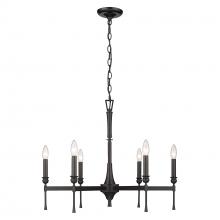 Golden Canada 3509-6 BLK - Landon 6 Light Chandelier in Matte Black