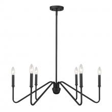 Golden Canada 3690-6 NB - Kennedy 6 Light Chandelier in Natural Black