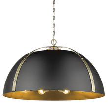 Golden Canada 6928-8P AB-BLK - Aldrich AB 8 Light Pendant in Aged Brass