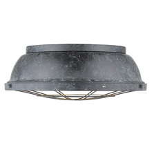 Golden Canada 7312-FM16 BP - Bartlett Flush Mount in Black Patina