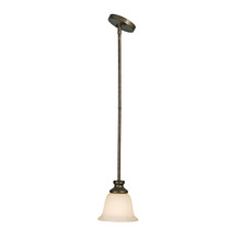 Golden Canada 8063-M1L BUS - Heartwood Mini Pendant in Burnt Sienna with Tea Stone Glass