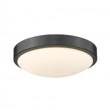 Golden Canada 9128-FM10 BLK-OP - Gabi 10" Flush Mount in Matte Black with Opal Glass