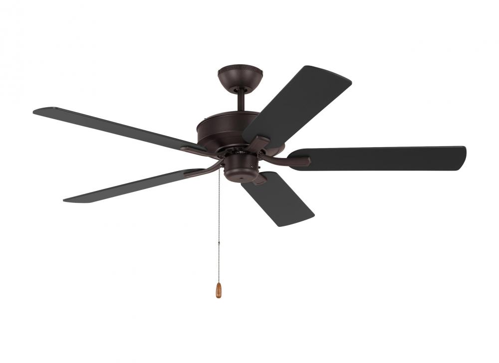 Linden 52'' traditional indoor bronze ceiling fan with reversible motor