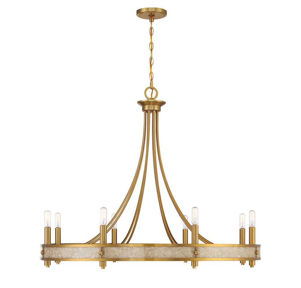 Camden 8-Light Chandelier in Warm Brass