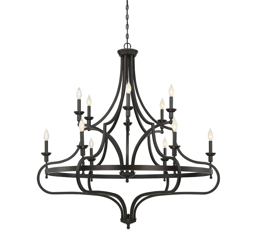 Shields 12-Light Chandelier in English Bronze