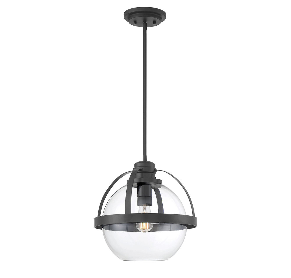 Pendleton 1-Light Pendant in Matte Black