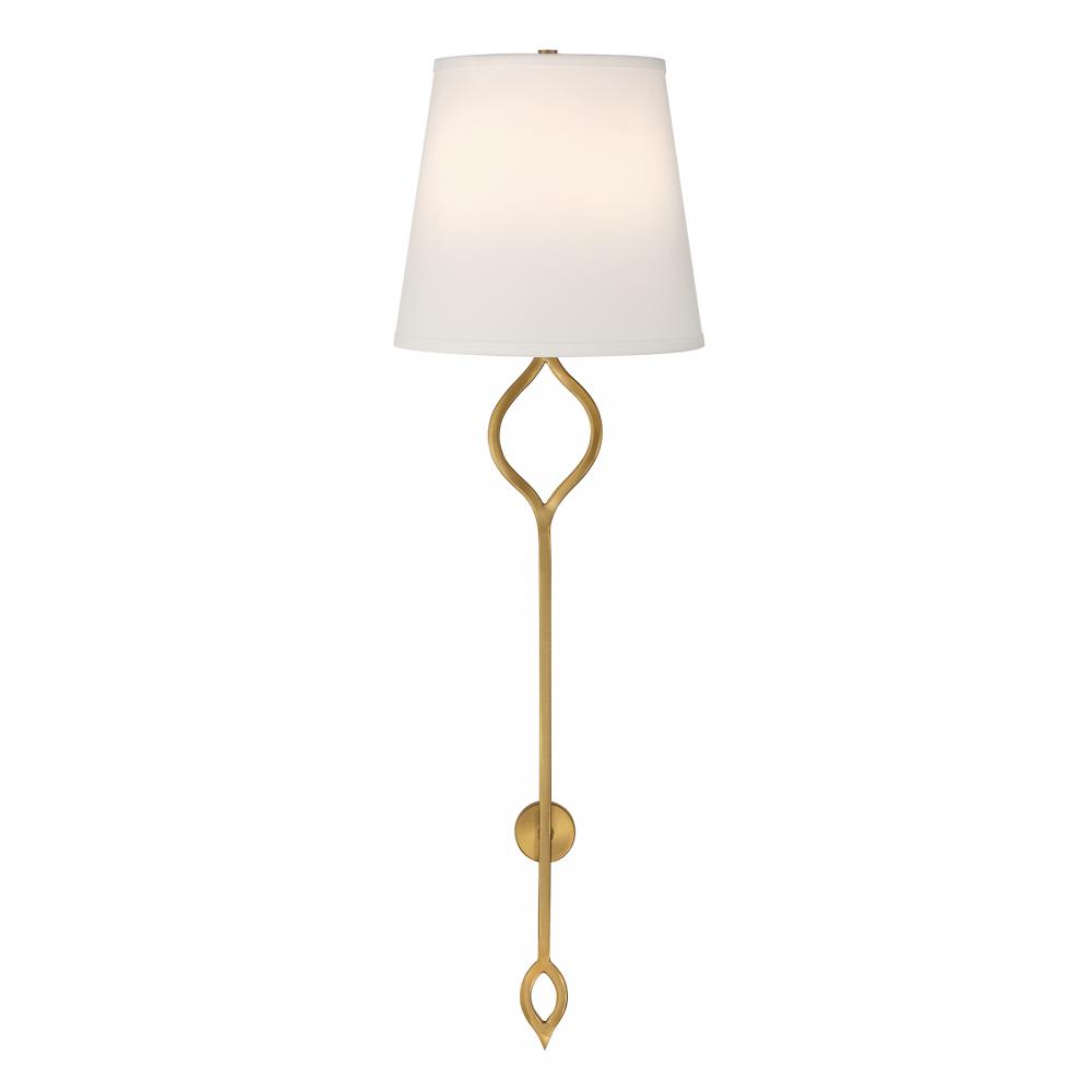 Roxbury 2-Light Wall Sconce in Warm Brass