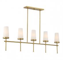 Savoy House Canada 1-2803-5-322 - Haynes 5-Light Linear Chandelier in Warm Brass