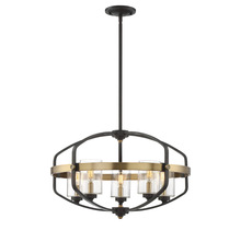 Savoy House Canada 7-8041-5-79 - Kirkland 5-Light Pendant in English Bronze and Warm Brass