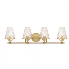 Savoy House Canada 8-3596-4-322 - Candler 4-Light Bathroom Vanity Light in Warm Brass