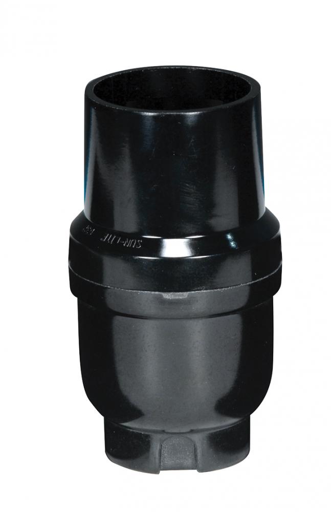 Full Size Keyless 1/8 IP Cap With Metal Bushing; Phenolic; Smooth; Less Set Screw; 2-3/4"