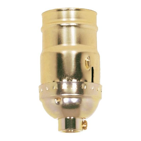 3-Way (2 Circuit) Keyless Socket; 1/8 IPS; Aluminum; Brite Gilt Finish; 660W; 250V; 250/10 Master