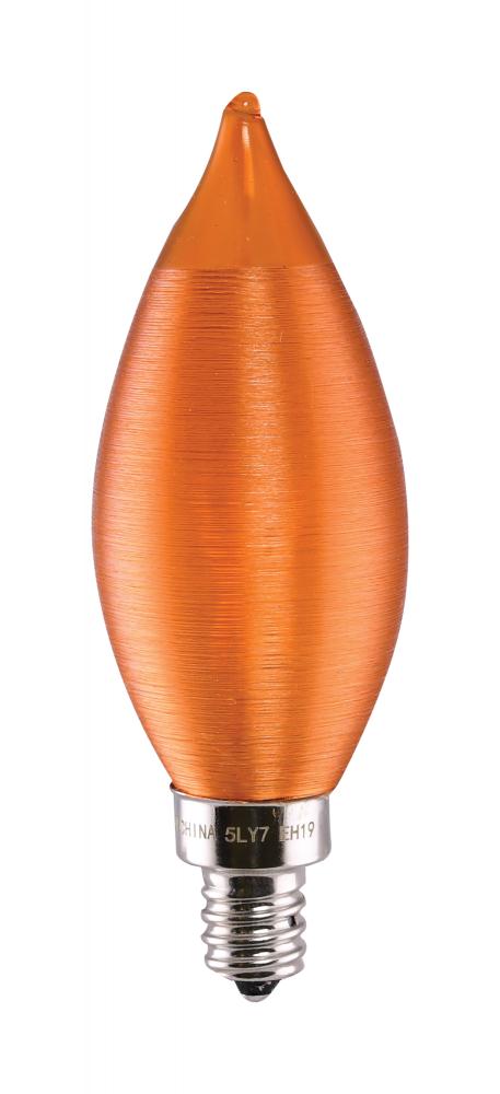 4 Watt CA11 LED; Satin Spun Amber; Candelabra base; 2100K; 120 Volt; Carded