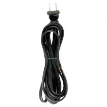 Satco Products Inc. 90/2042 - 9 Foot 18/2 SPT-2 105C Cord Set; Black Finish; 36" Hank; 150 Carton; Molded Polarized Plug;