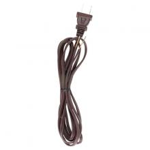 Satco Products Inc. 90/2598 - 7 Foot 18/2 SPT-1 105C Cord Set; Brown Finish; 36" Hank; 200 Carton; Molded Polarized Plug;