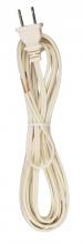 Satco Products Inc. 90/2628 - 10 Foot 18/2 SPT-1 105C Cord Set; Ivory Finish; 48" Hank; 150 Carton; Molded Polarized Plug;