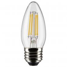 Satco Products Inc. S21286 - 4 Watt B11 LED; Clear; Medium base; 90 CRI; 4000K; 120 Volt