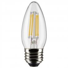 Satco Products Inc. S21881 - 5.5 Watt B11 LED; Clear; Medium Base; 5000K; 120 Volt; 2-Pack