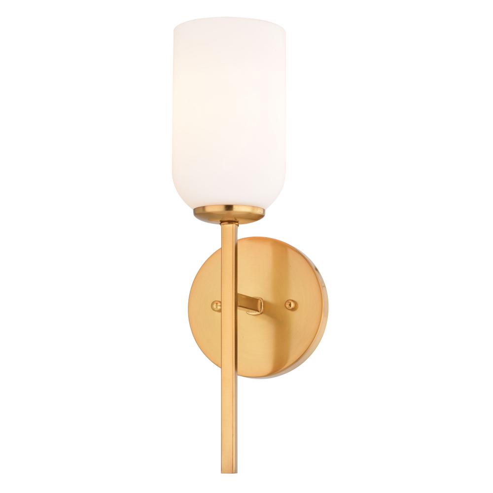 Shelby 15.25-in. H 1 Light Wall Light Natural Brass