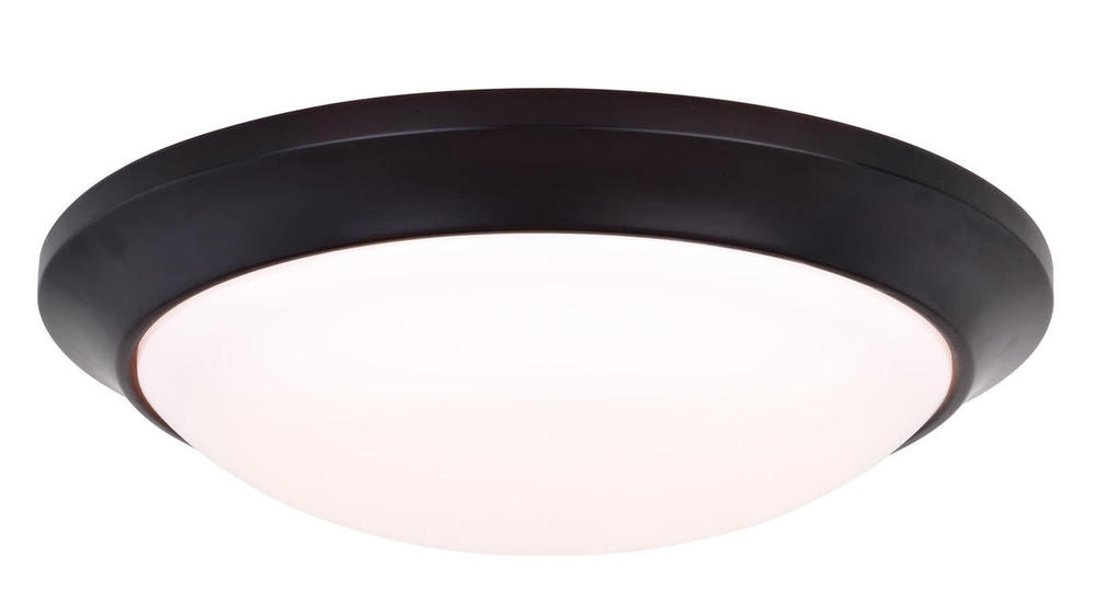 Leo 12" LED Bluetooth Flush Mount Oil Burnished Bronze