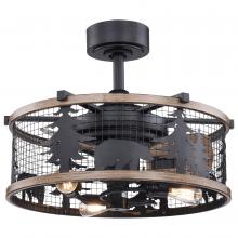 Vaxcel International F0068 - Kodiak 21 in. W Ceiling Fan Oil Rubbed Bronze and Burnished Teak