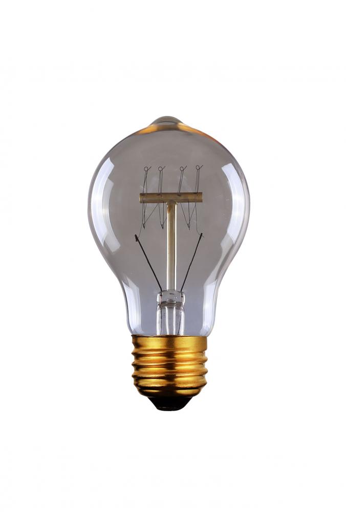 Bulb, Edison Bulbs, 60W E26 -G-, Clear Glass, A60 Cone Shape, Dimmable, 2500 hours