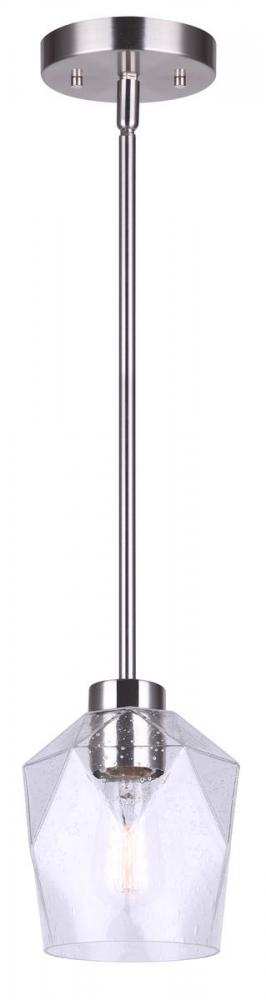 LENCI, IPL1070A01BN, 1 Lt Rod Pendant, 60W Type A, 5.75" W x 15.25 - 57.25" H