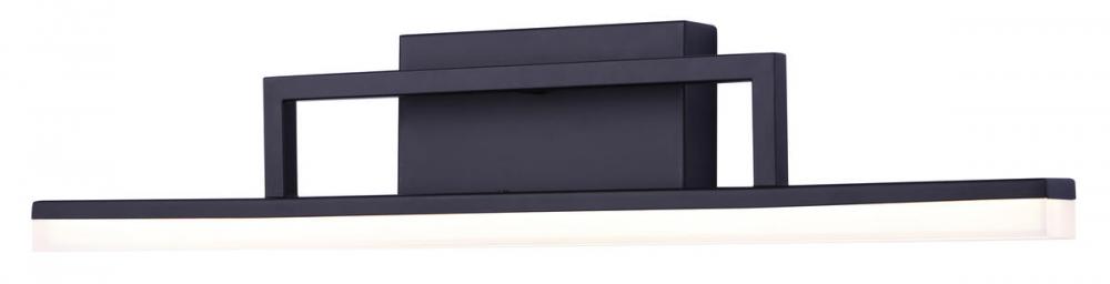 Caysen LED Integrated Vanity Light, Black Finish