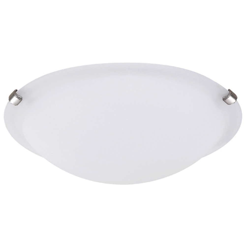 Fmount, 12" Clip Flush Mount, Flat Opal Glass