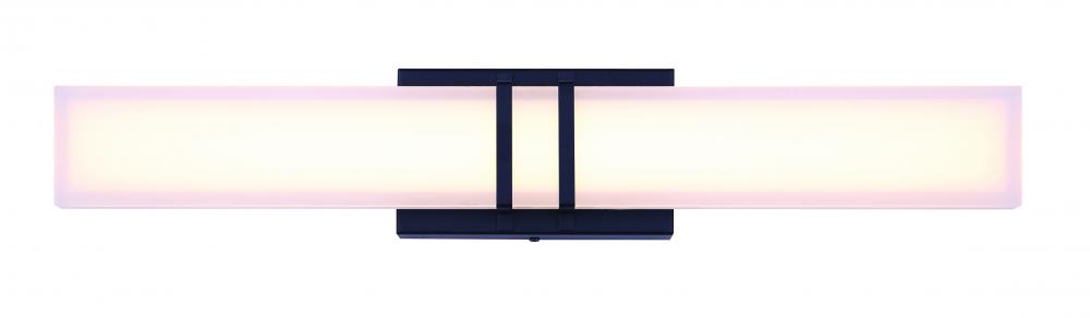 Carlyn LED Integrated Vanity Light, Black Finish