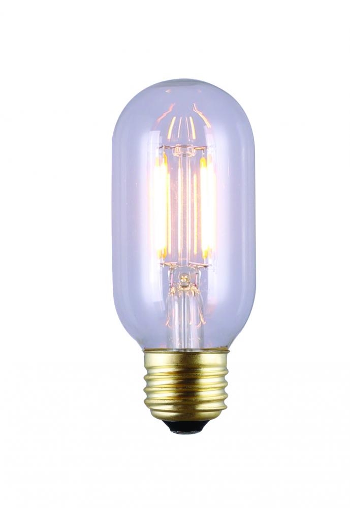 LED Vintage Bulb, E26 Socket, 4W T45 Shape, 2200K, 320 Lumen, 15000 Hours Life Time