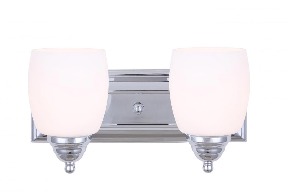 Griffin 2 Light Vanity, Chrome Finish